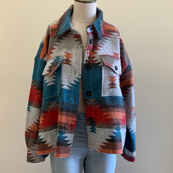 Jackets & Blazers - NWT Aztec Shacket
